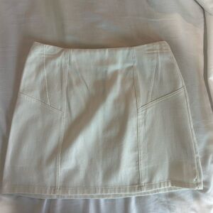 White Denim Skirt